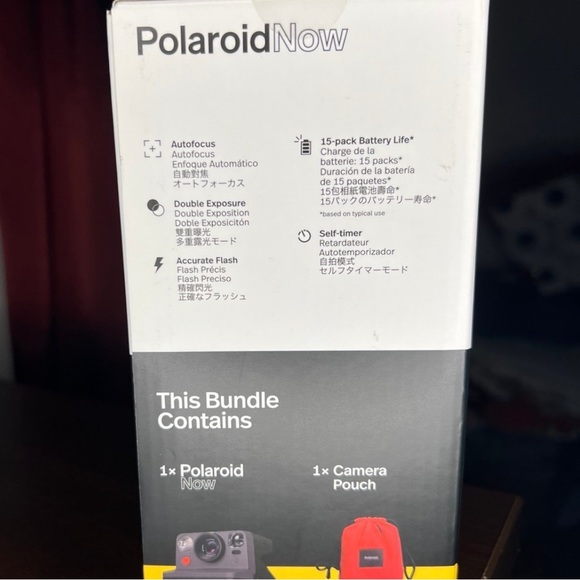Polaroid Now Camera Autofocus i-Type Instant Camera + Red Pouch - Picture 3 of 4
